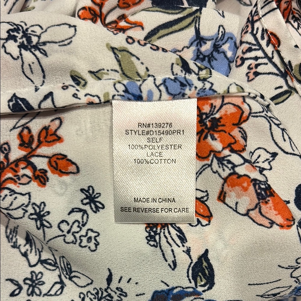 Daniel Rainn Cap Sleeve Blouse with Mandarin Collar small - Picture 3 of 4